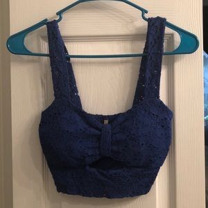 LABANGA blue lace crop/bralette